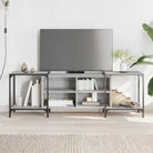 Trendy Tv-meubel met bewerkt hout en metalen frame - Grijs sonoma / 1 / 153 cm - Tv-meubels