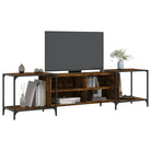 Trendy Tv-meubel met bewerkt hout en metalen frame - Tv-meubels
