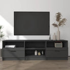 Trendy tv-meubel met stevig blad en bewerkt hout voor modern interieur - Zwart / 1 - Tv-meubels