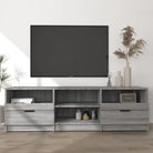 Trendy tv-meubel met stevig blad en bewerkt hout voor modern interieur - Grijs sonoma / 1 - Tv-meubels