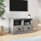 Trendy TV-meubel van bewerkt hout met strak design en duurzame afwerking - Grijs sonoma / 80 x 35 x 50 cm / 1