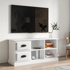 Trendy tv-meubel van bewerkt hout met strak en duurzaam design - Hoogglans wit / 1 / 102 cm - Tv-meubels