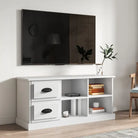 Trendy tv-meubel van bewerkt hout met strak en duurzaam design - Wit / 1 / 102 cm - Tv-meubels