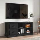 Trendy tv-meubel van bewerkt hout met strak en duurzaam design - Zwart / 1 / 102 cm - Tv-meubels