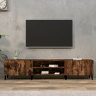 Trendy Tv Meubels van Bewekt Hout voor een Moderne Interieur - Gerookt eiken / 1 - Tv-meubels