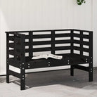 Tuinbank van massief grenenhout voor buitengebruik en duurzaamheid - Zwart grenenhout / 1 - Tuinbanken