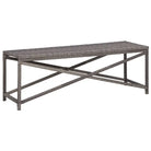 Tuinbank van poly rattan met gepoedercoat stalen frame voor buitengebruik - Tuinbanken