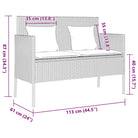 Tuinbank van poly rattan met waterdichte zak voor andere spullen - Tuinbanken