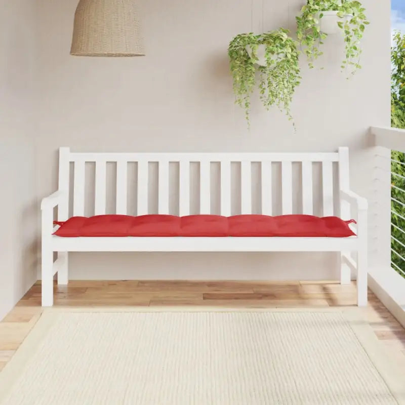 Tuinbankkussen van oxford stof voor een frisse uitstraling - Rood / 180 x 50 x 7 cm / 1 - Stoelkussens