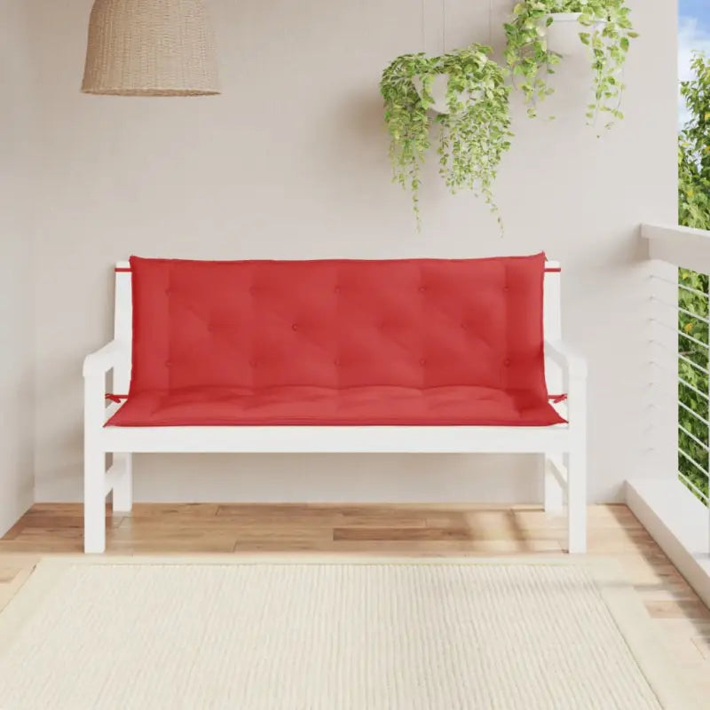 Tuinbankkussens van oxford stof voor een frisse uitstraling - Rood / 150 x 50 x 7 cm / 2 - Stoelkussens