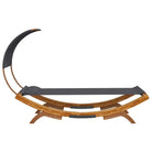 Tuinbed met luifel van massief gebogen hout voor ontspanning - Tuinbedden