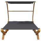 Tuinbed met luifel van massief gebogen hout voor relaxen buiten - Tuinbedden