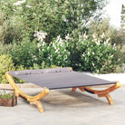 Tuinbed met massief gebogen hout voor duurzaam ontspanning - Antraciet / 165 x 188.5 x 46 cm - Tuinbedden