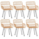 Tuininzet met poly rattan en gehard glas eenvoudig schoon - Tuinsets