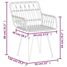 Tuininzet met poly rattan en gehard glas eenvoudig schoon - Tuinsets