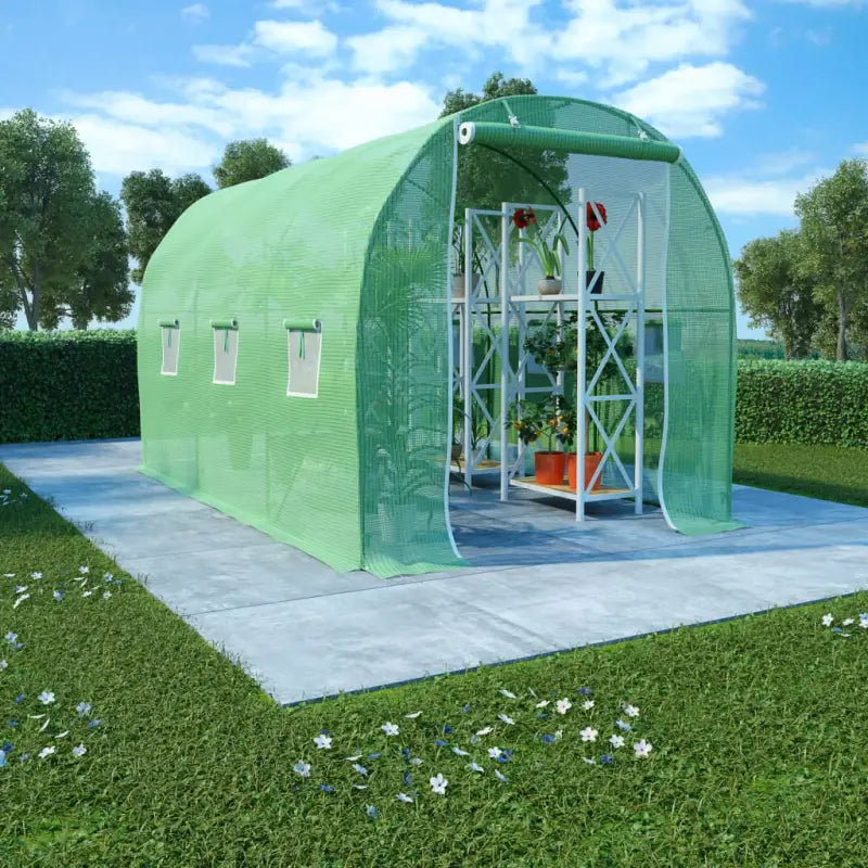 Tuinkassen met pe-mesh stof voor plantenbescherming en klimaatcontrole - 343 x 200 x 200 cm / 1 - Tuinkassen