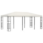 Tuinpaviljoen met decoratieve kruisvormige details voor stijl en schaduw - Crème / 3 x 6 m - Partytenten & prieëlen