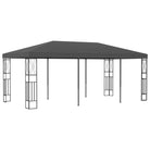 Tuinpaviljoen met decoratieve kruisvormige details voor stijl en schaduw - Antraciet / 3 x 6 m - Partytenten & prieëlen