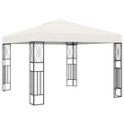 Tuinpaviljoen met decoratieve kruisvormige details voor stijl en schaduw - Crème / 3 x 3 m - Partytenten & prieëlen