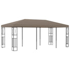 Tuinpaviljoen met decoratieve kruisvormige details voor stijl en schaduw - Taupe / 6 x 3 m - Partytenten & prieëlen