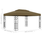 Tuinpaviljoen met dubbel dak van gepoedercoat staal voor buitenevenementen - Partytenten & prieëlen