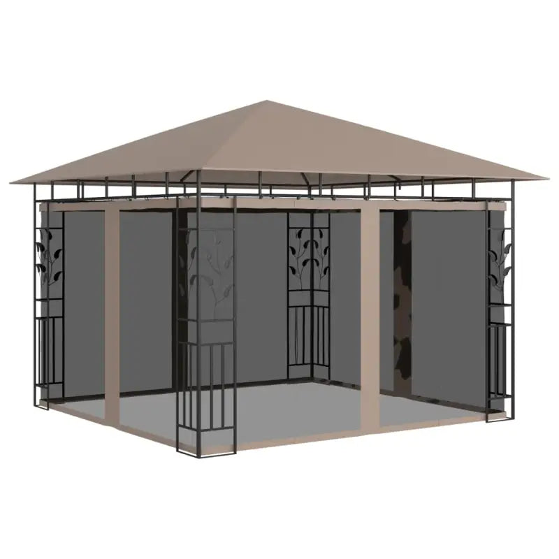 Tuinprieel met stevig stalen frame voor buitenactiviteiten - Taupe / 3 x 3 x 2.73 m - Partytenten & prieëlen
