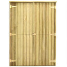 Tuinschuur van geïmpregneerd grenenhout met dubbele deur en ruime opbergruimte - Tuinhuizen