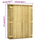 Tuinschuur van geïmpregneerd grenenhout met dubbele deur en ruime opbergruimte - Tuinhuizen