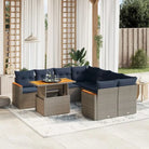 Tuinset in grijs materiaal met gepoedercoat staal en afmetingen - Grijs / zonder opbergruimte - Tuinsets