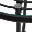 Tuinset in poly rattan met afmetingen en eenvoudig schoon te maken - Zwart - Tuinsets