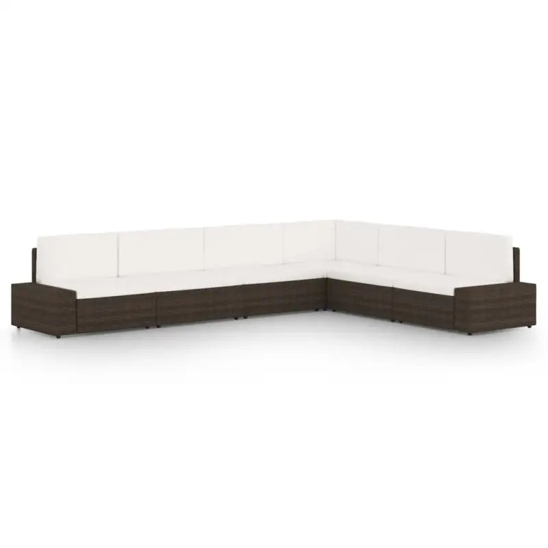 Tuinset met Afmetingen Hoekbank voor Ontspanning en Sociaal Samenzijn - 3x hoek + 3x midden - Tuinsets