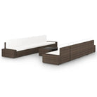 Tuinset met Afmetingen Hoekbank voor Ontspanning en Sociaal Samenzijn - 4x hoek + 4x midden + Tafel - Tuinsets