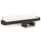 Tuinset met Afmetingen Hoekbank voor Ontspanning en Sociaal Samenzijn - 2x hoek + 3x midden + Tafel - Tuinsets