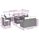 Tuinset met beige materiaal en gepoedercoat staal afmetingen - Tuinsets