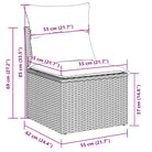 Tuinset met beige materiaal en gepoedercoat staal afmetingen - Tuinsets