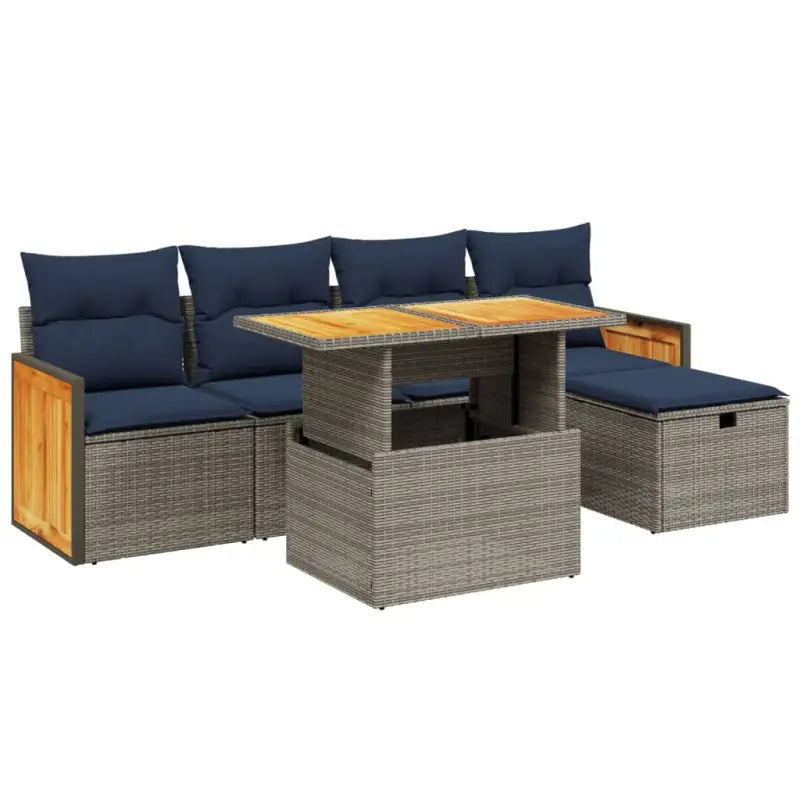 Tuinset met grijs materiaal en gepoedercoat staal voor buiten ontspanning - Tuinsets