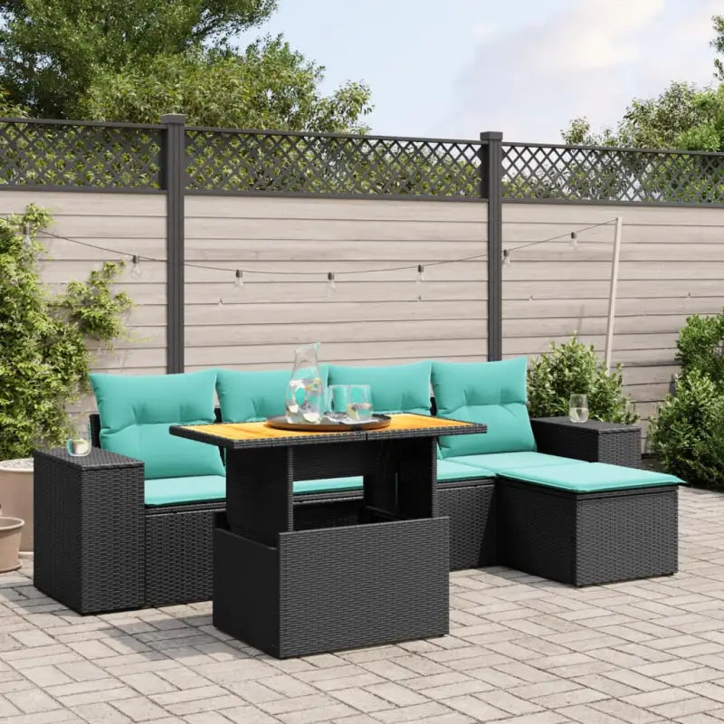 Tuinset met grijs materiaal en gepoedercoat staal voor buitenplezier - Zwart / zonder opbergruimte - Tuinsets