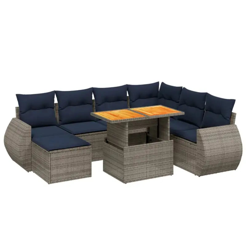 Tuinset met grijs materiaal en gepoedercoat staal voor comfortabel buitengebruik - Tuinsets