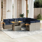 Tuinset met grijs materiaal en gepoedercoat staal voor comfortabele zithoogtes - Grijs - Tuinsets