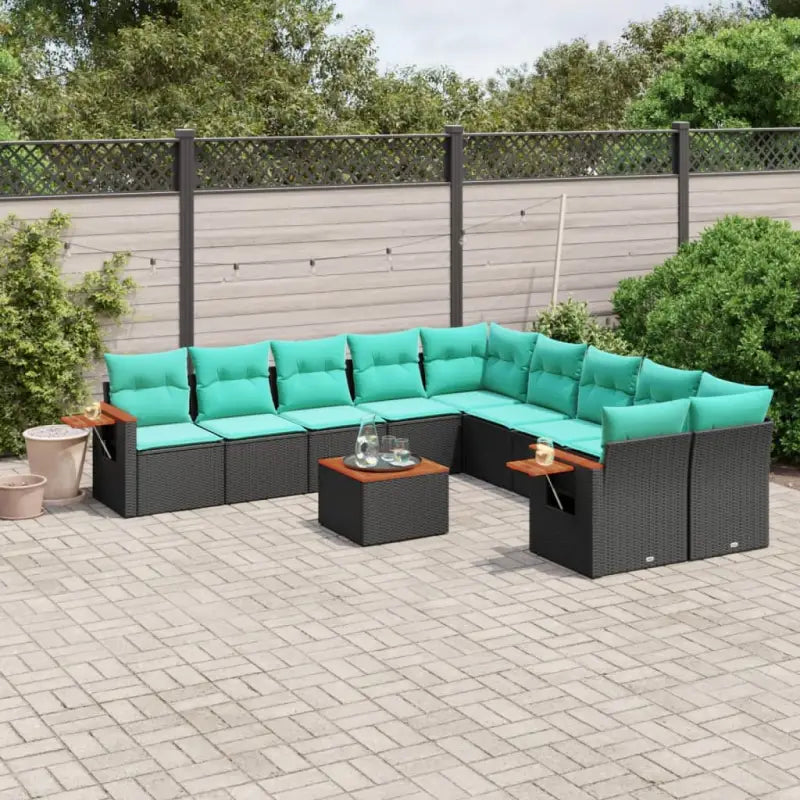 Tuinset met grijs materiaal en gepoedercoat staal voor comfortabele afmetingen zitting - Zwart / Met tafel - Tuinsets