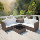 Tuinset met levering bevat stijlvolle waterdichte rattan loungeset - Bruin - Tuinsets