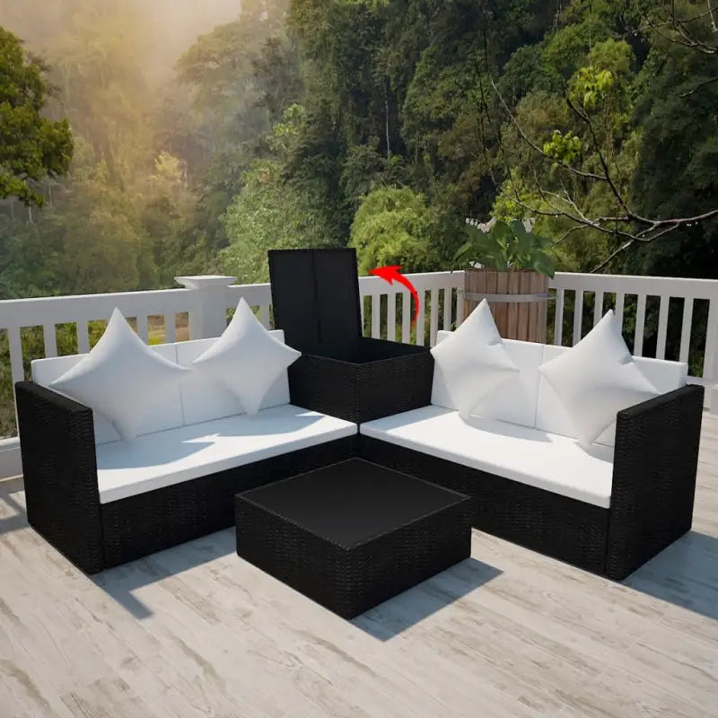 Tuinset met levering bevat stijlvolle waterdichte rattan loungeset - Tuinsets