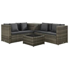 Tuinset met levering bevat stijlvolle waterdichte rattan loungeset - Grijs - Tuinsets