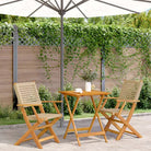 Tuinset met massief acaciahout en poly rattan voor gezellige buitenruimte - Beige / 60 x 60 x 75 cm - Tuinsets