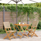 Tuinset met massief acaciahout en poly rattan voor gezellige buitenruimte - Beige / 70 x 70 x 75 cm - Tuinsets