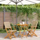Tuinset met massief acaciahout en poly rattan voor gezellige buitenruimte - Beige / 70 x 75 cm - Tuinsets