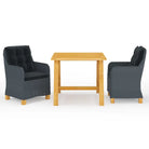 Tuinset met massief acaciahout voor een stijlvolle buitenruimte - Donkergrijs / Met rugkussen - Tuinsets