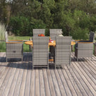 Tuinset met massief acaciahout voor een stijlvolle buitenruimte - Grijs - Tuinsets