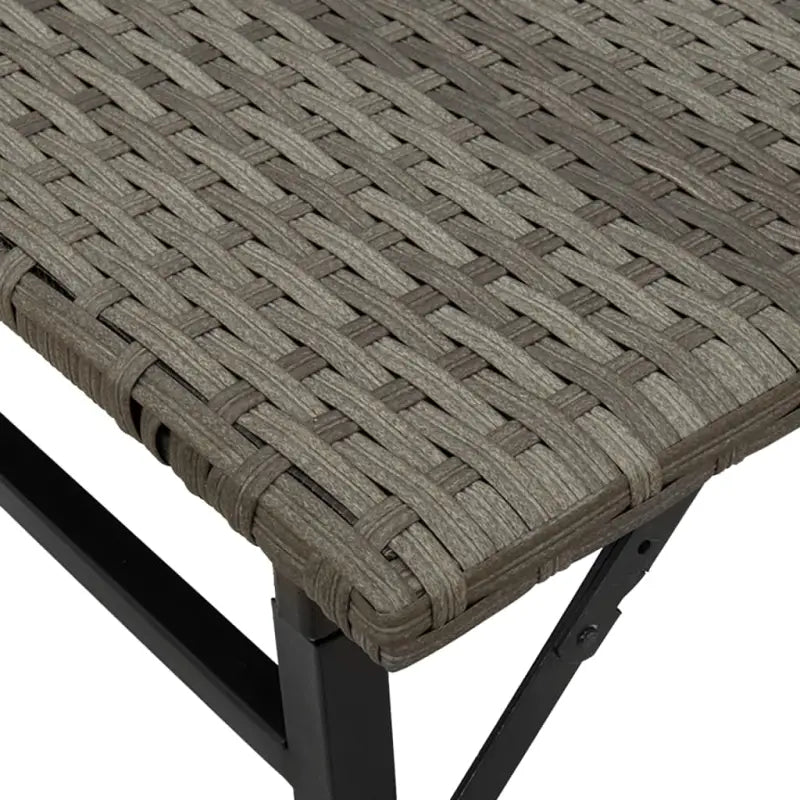 Tuinset met poly rattan en afmetingen tafel en kruk voor buitengebruik - Tuinsets