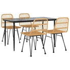 Tuinset met poly rattan en gehard glas voor eenvoudig schoonmaken - Tuinsets